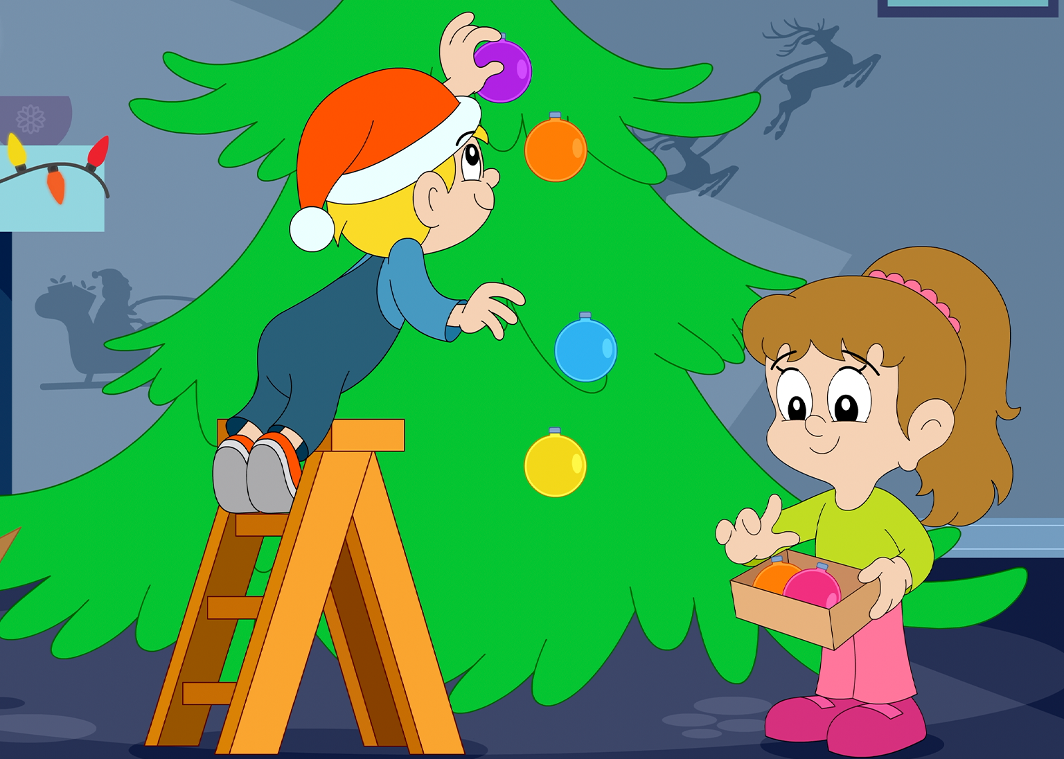 Samen tuigen we de boom op