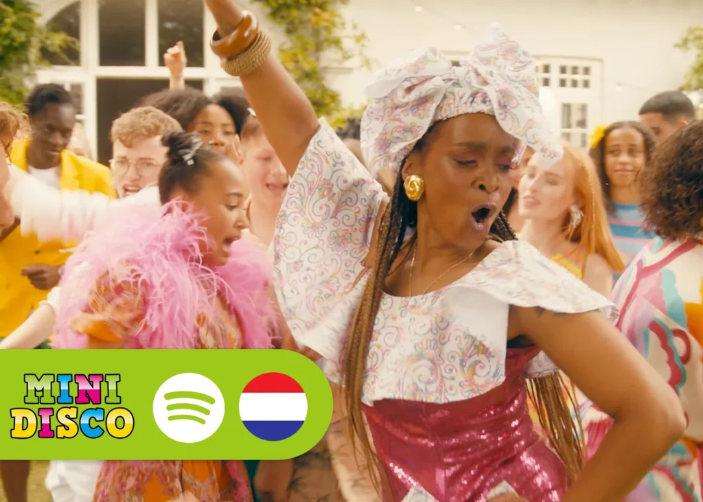 Link naar de Spotify afspeellijst Het Feest van Tante Rita - Minidisco